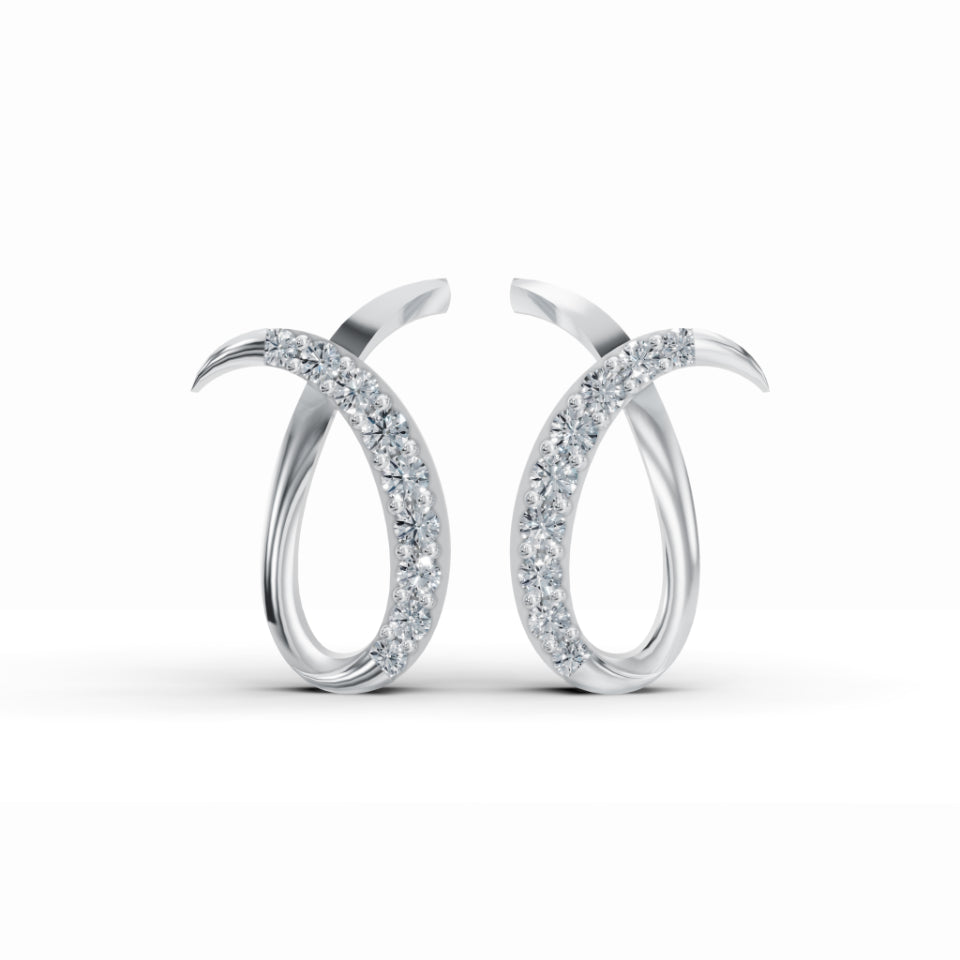 Diamond Swirl Studs