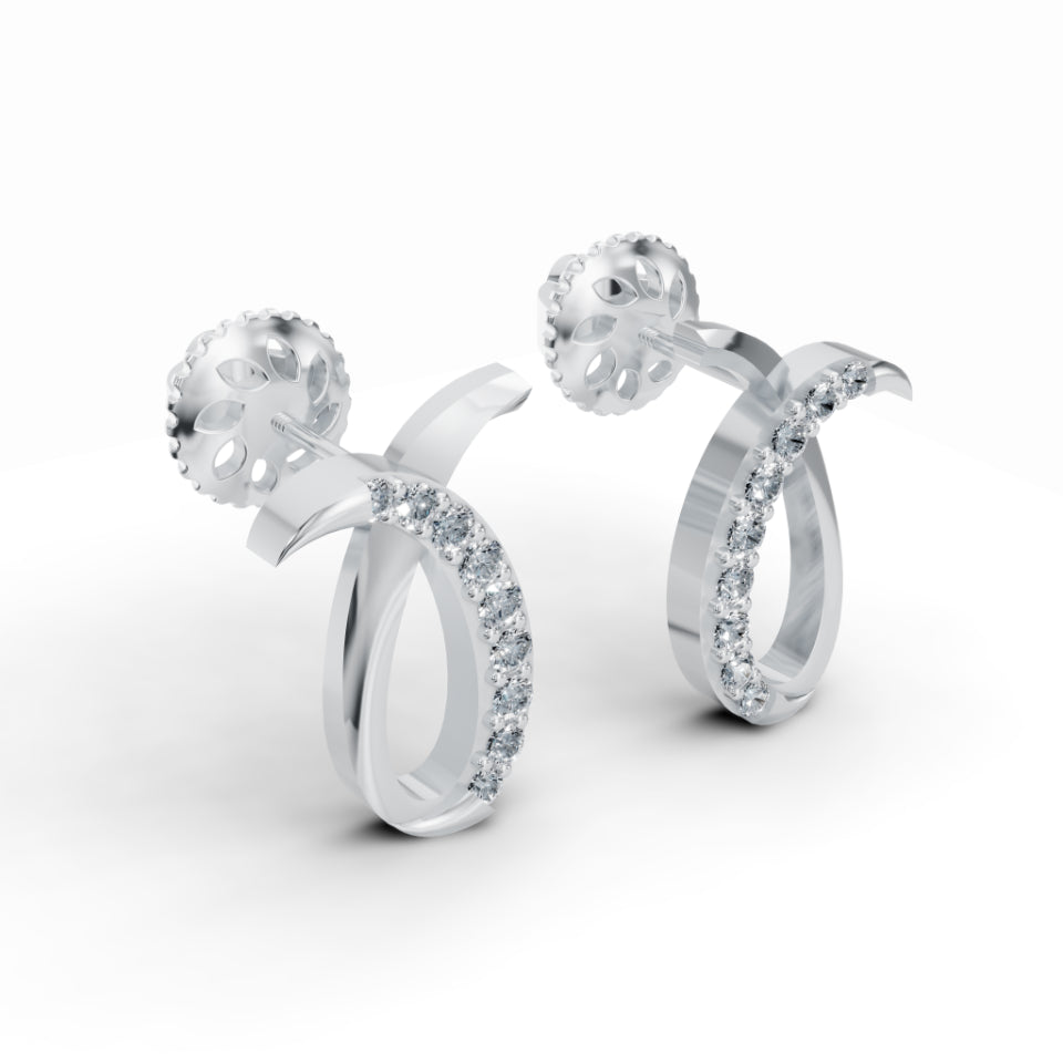Diamond Swirl Studs