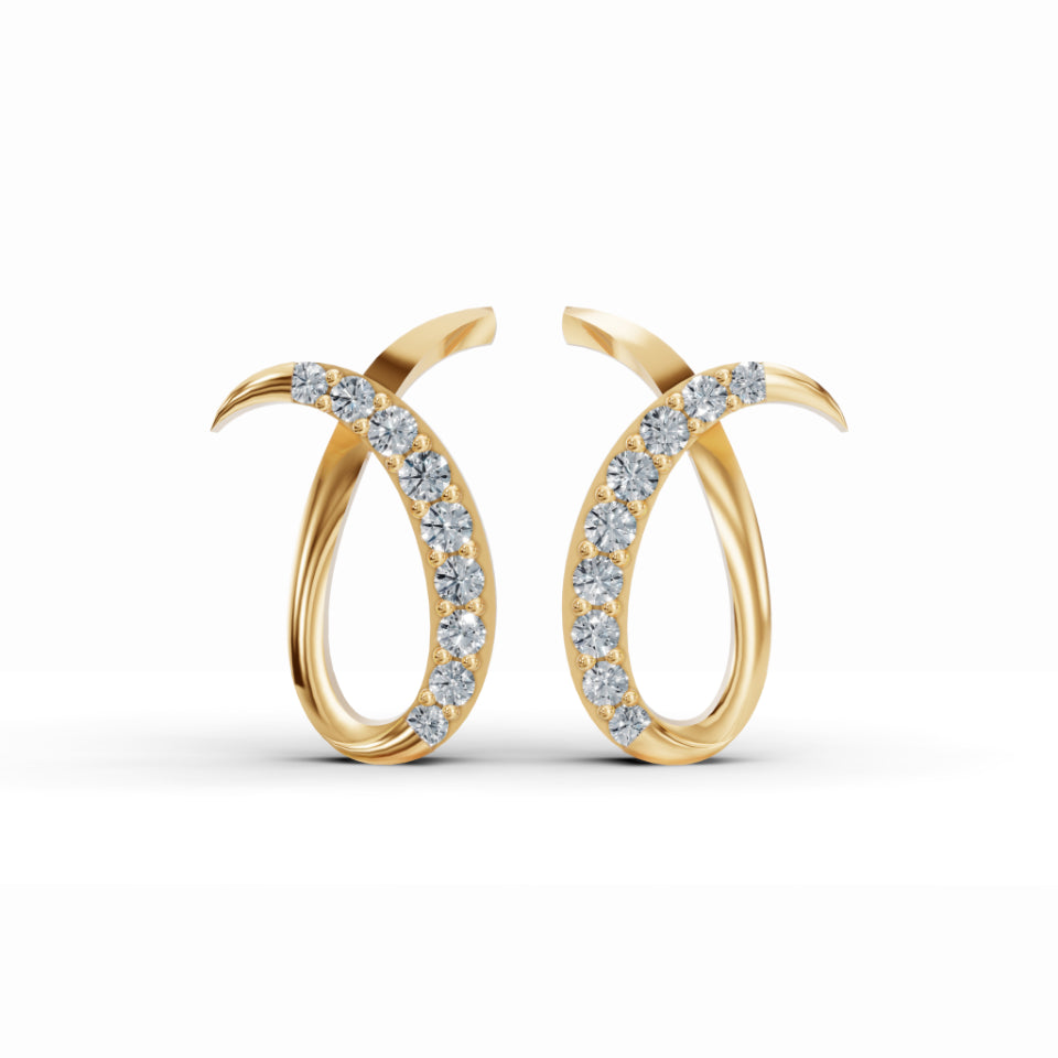 Diamond Swirl Studs