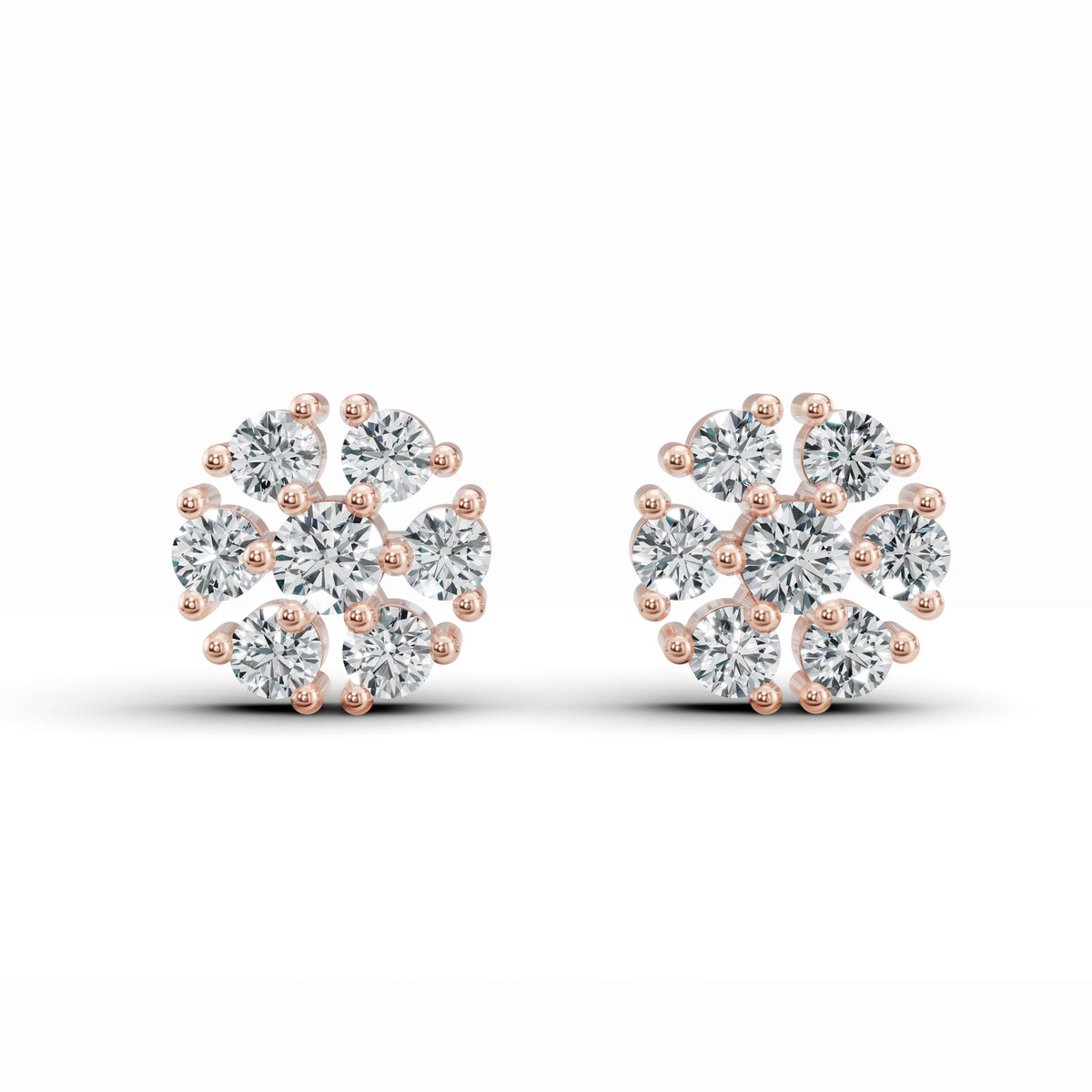 Blossomy Diamond Stud Earrings