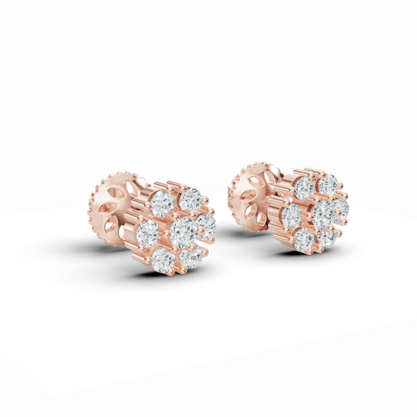 Blossomy Diamond Stud Earrings