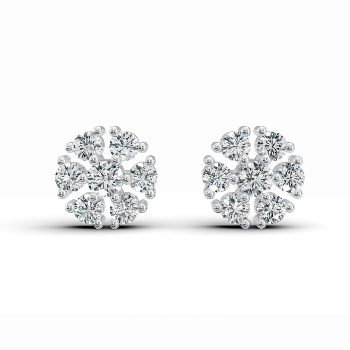 Blossomy Diamond Stud Earrings