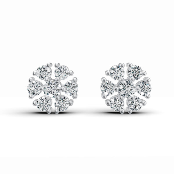 Blossomy Diamond Stud Earrings