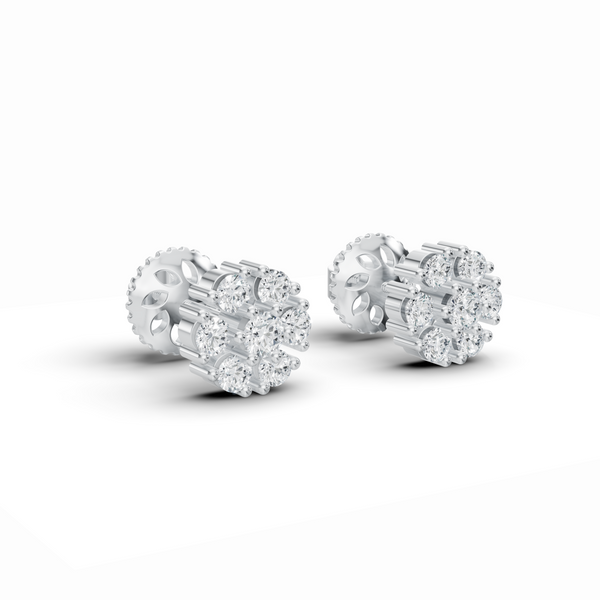 Blossomy Diamond Stud Earrings