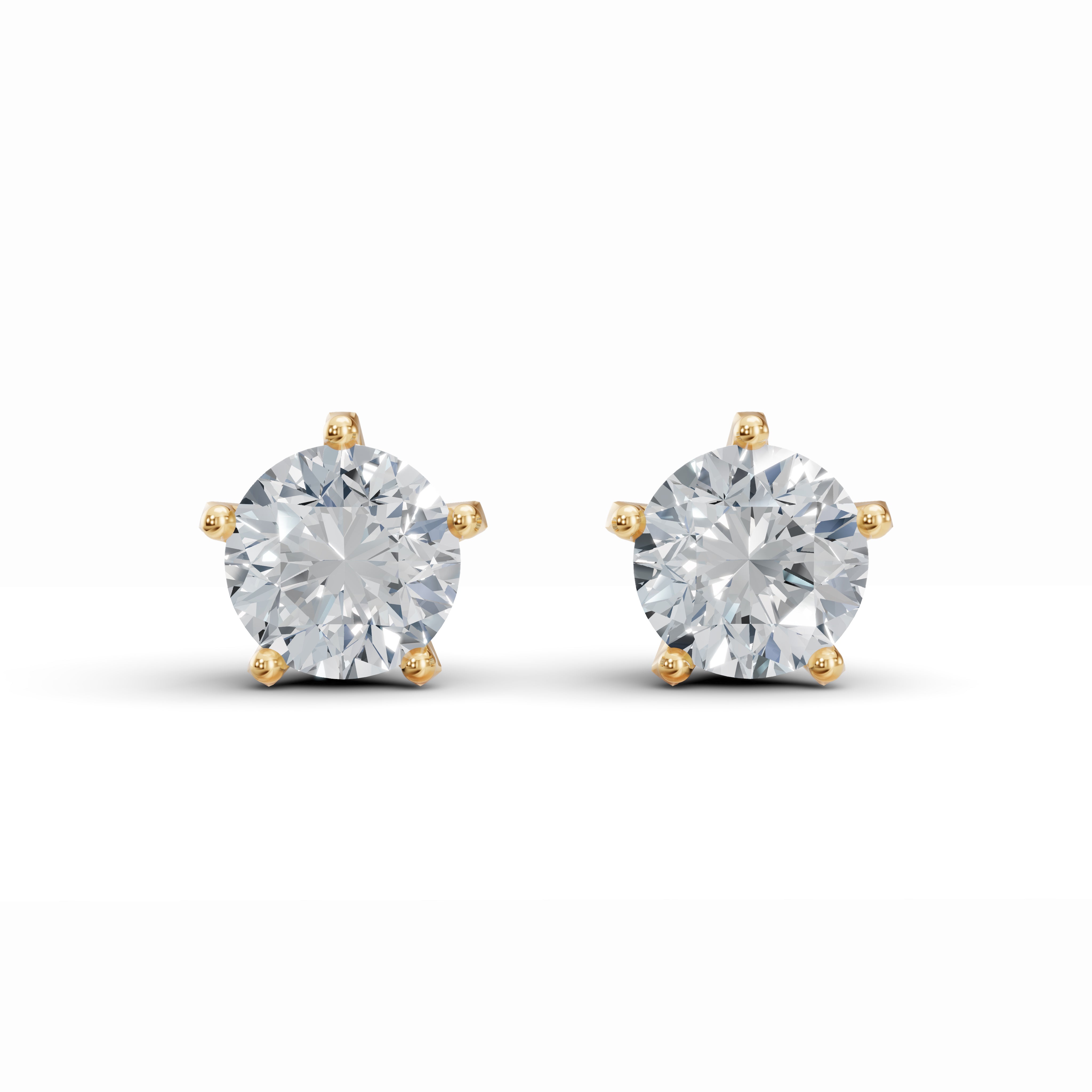 Signature Solitaire Diamond Stud Earrings