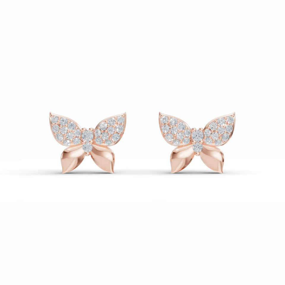 Ethereal Butterfly Diamond Studs