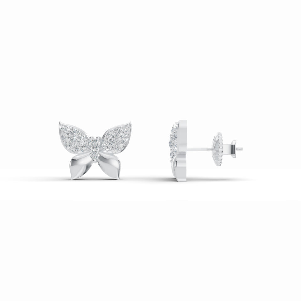 Ethereal Butterfly Diamond Studs