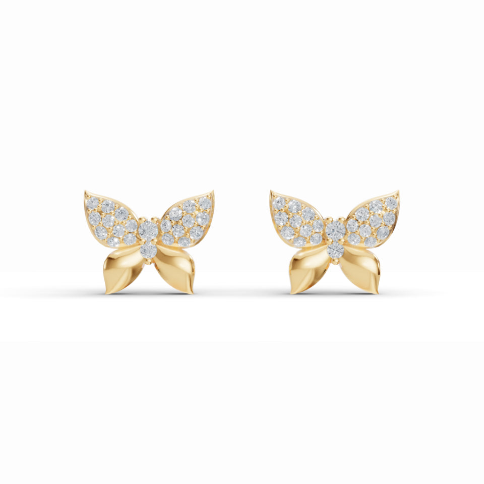 Ethereal Butterfly Diamond Studs