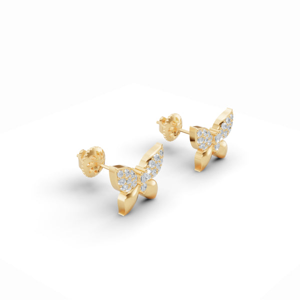 Ethereal Butterfly Diamond Studs