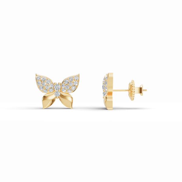 Ethereal Butterfly Diamond Studs