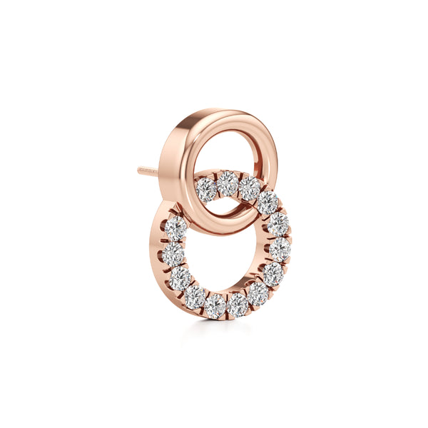Interlinked Life Circle Diamond Earrings