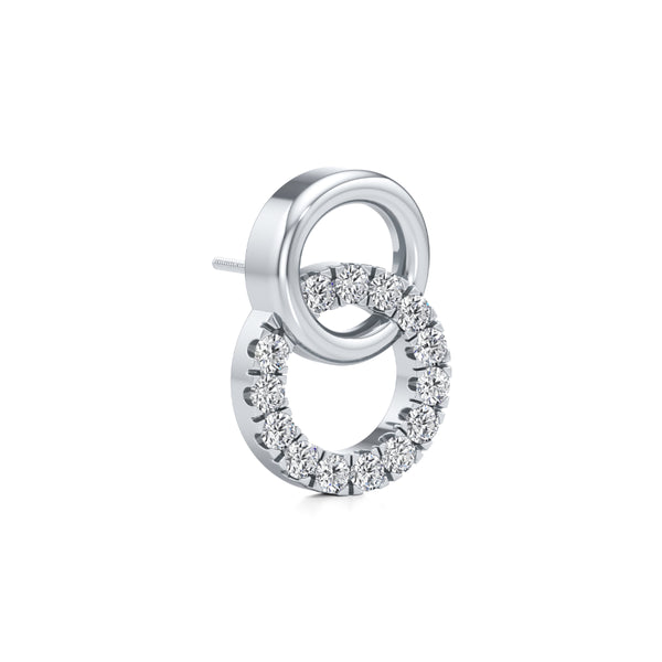 Interlinked Life Circle Diamond Earrings