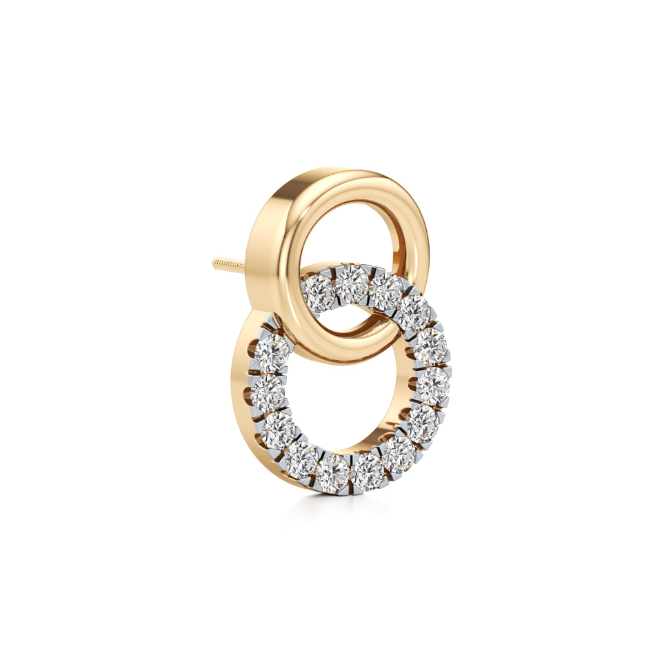Interlinked Life Circle Diamond Earrings