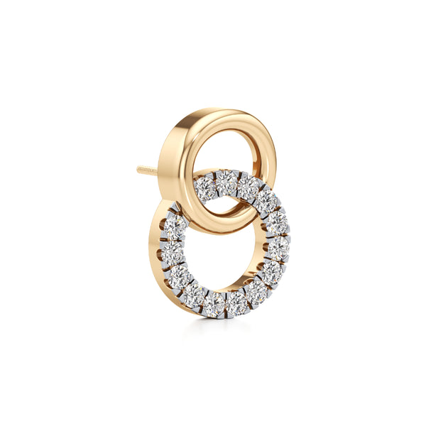 Interlinked Life Circle Diamond Earrings
