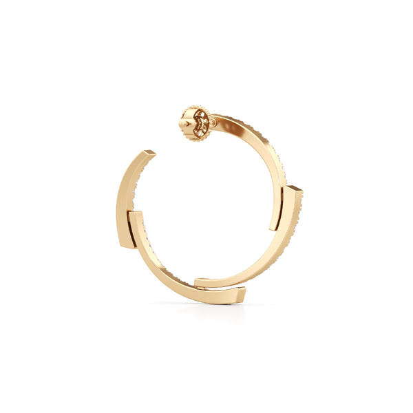 Minimal Open Round Diamond Earrings