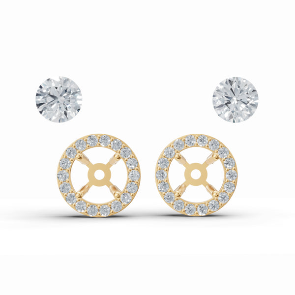 Sparkly Solitaire Diamond Stud Earrings