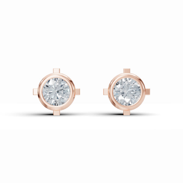 Gleaming Diamond Stud Earrings