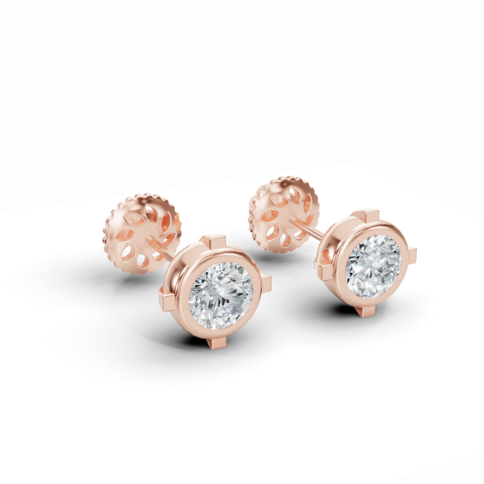 Gleaming Diamond Stud Earrings