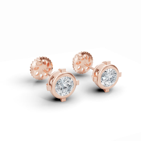 Gleaming Diamond Stud Earrings