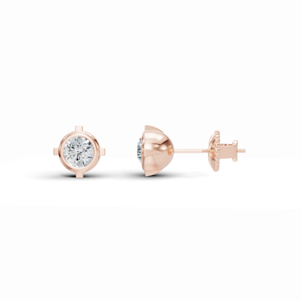 Gleaming Diamond Stud Earrings