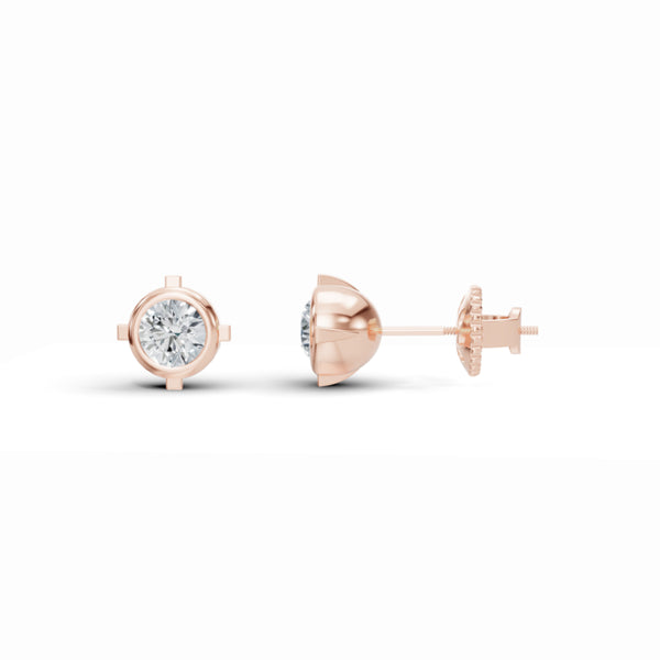 Gleaming Diamond Stud Earrings