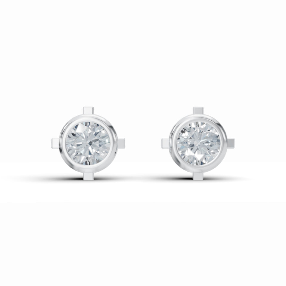 Gleaming Diamond Stud Earrings