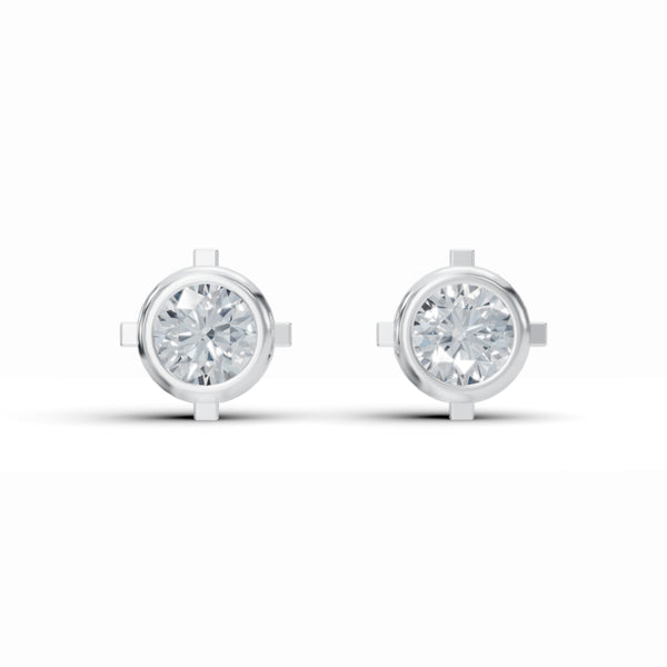 Gleaming Diamond Stud Earrings