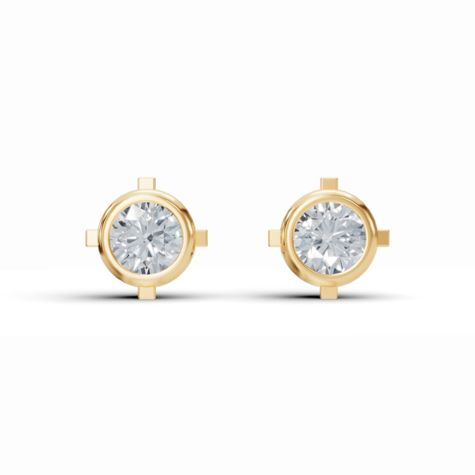 Gleaming Diamond Stud Earrings