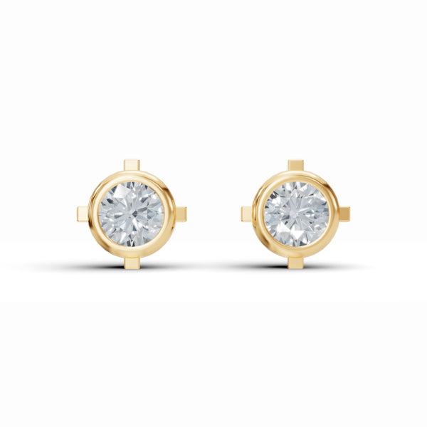 Gleaming Diamond Stud Earrings