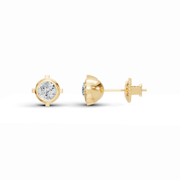 Gleaming Diamond Stud Earrings