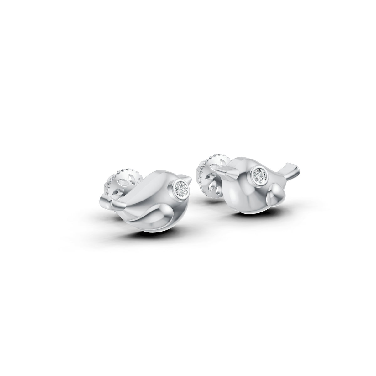 Little Bird Diamond Stud Earrings