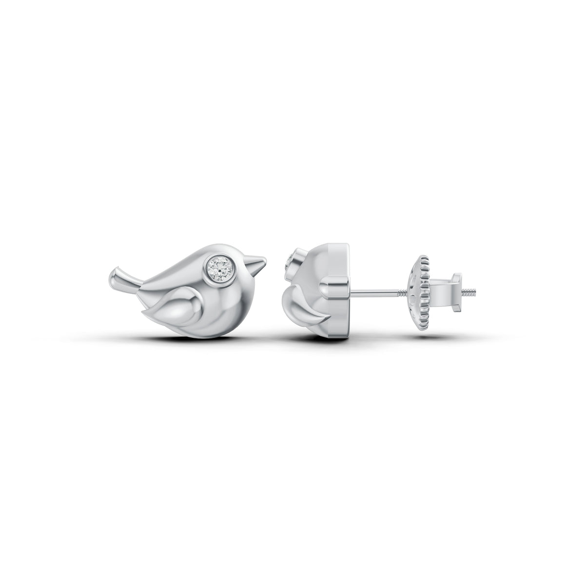 Little Bird Diamond Stud Earrings