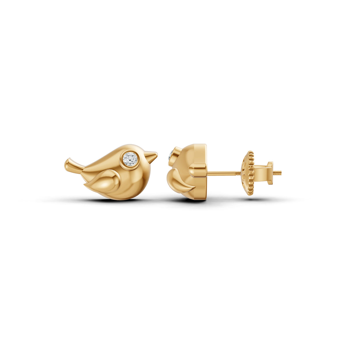 Little Bird Diamond Stud Earrings