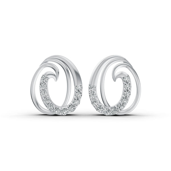 Ocean Wave Diamond Earrings