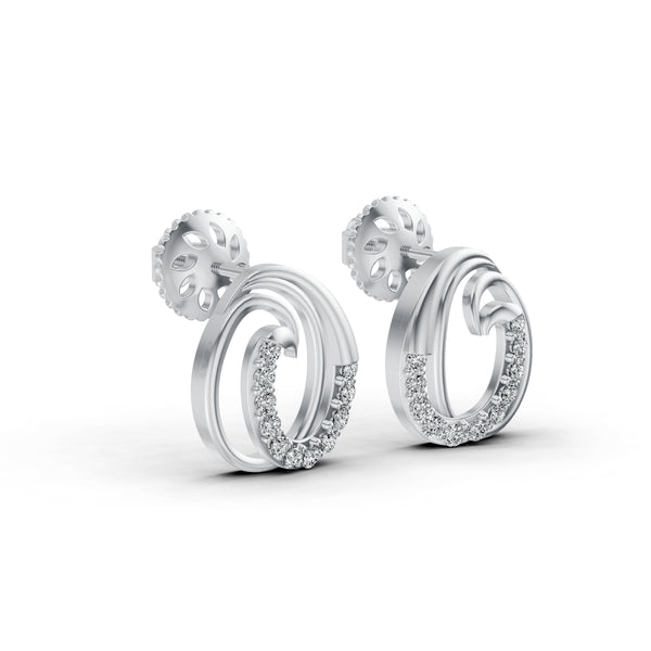Ocean Wave Diamond Earrings