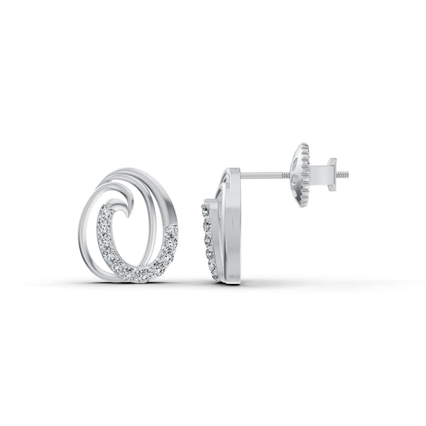 Ocean Wave Diamond Earrings