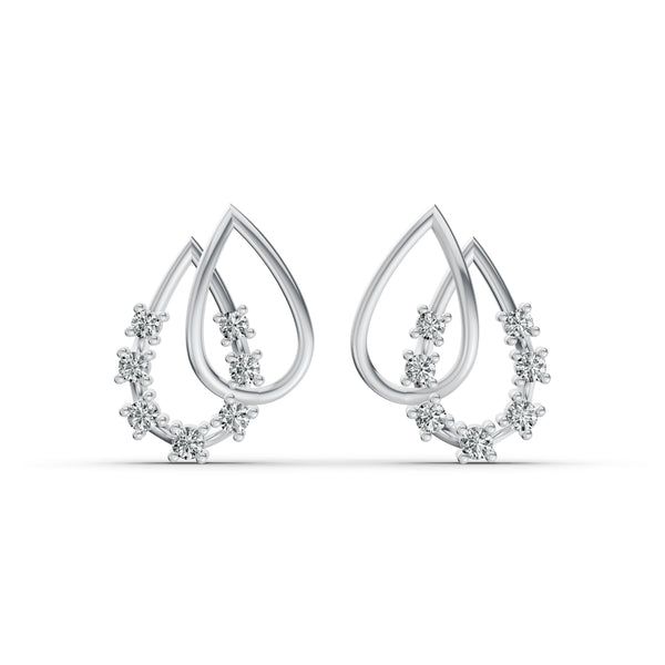 Grace Dewdrop Diamond Stud Earrings