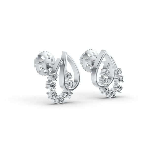 Grace Dewdrop Diamond Stud Earrings