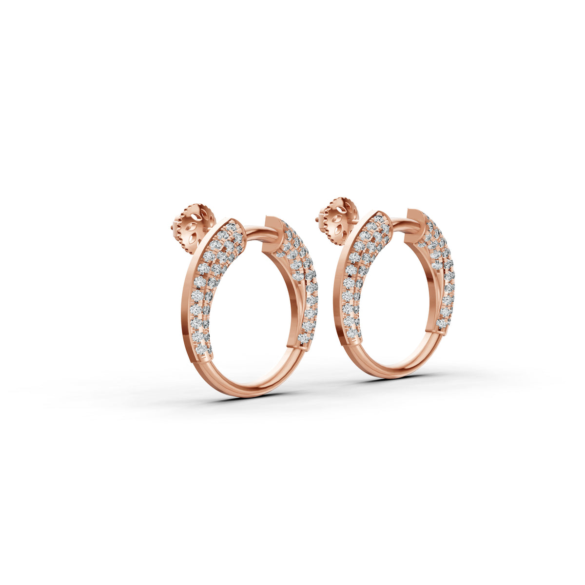 Open Orbit Diamond Earrings