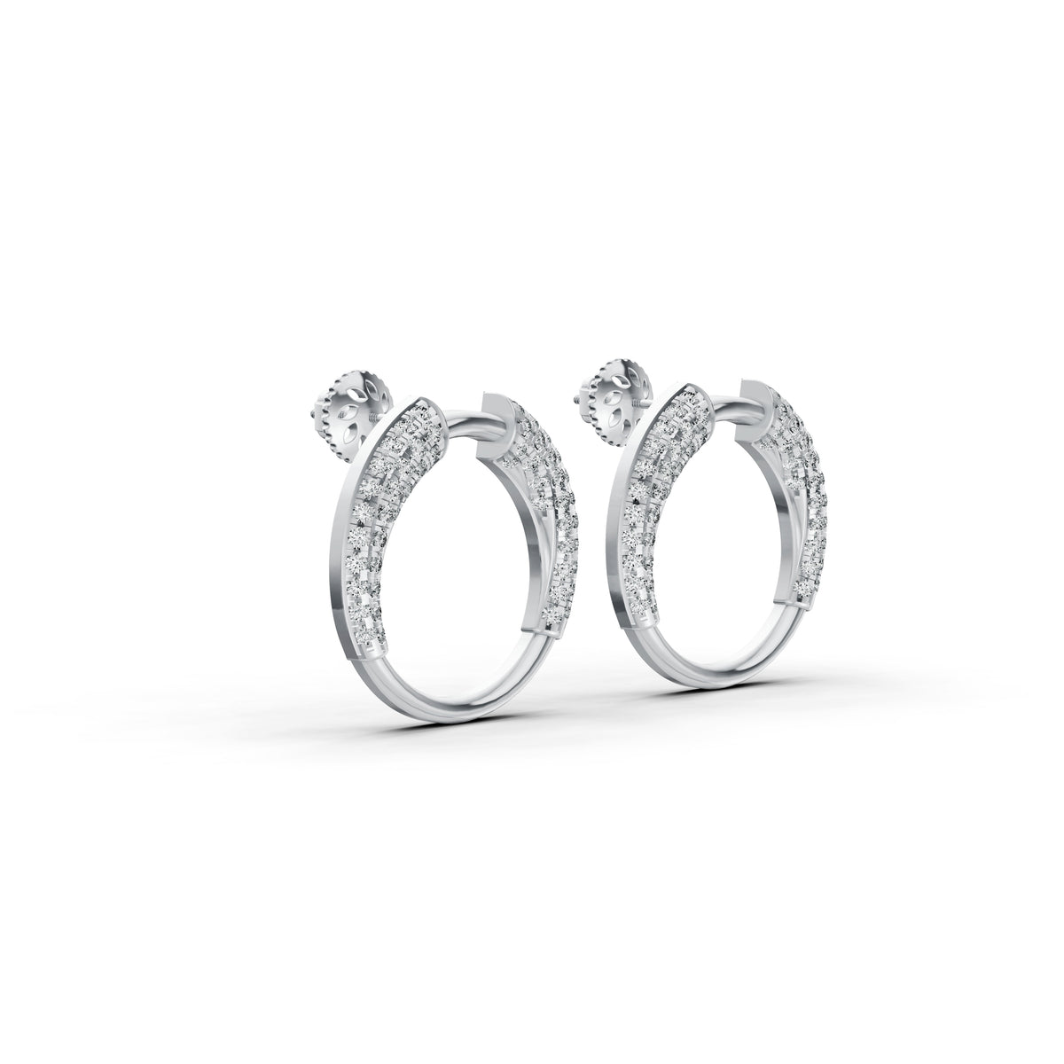 Open Orbit Diamond Earrings