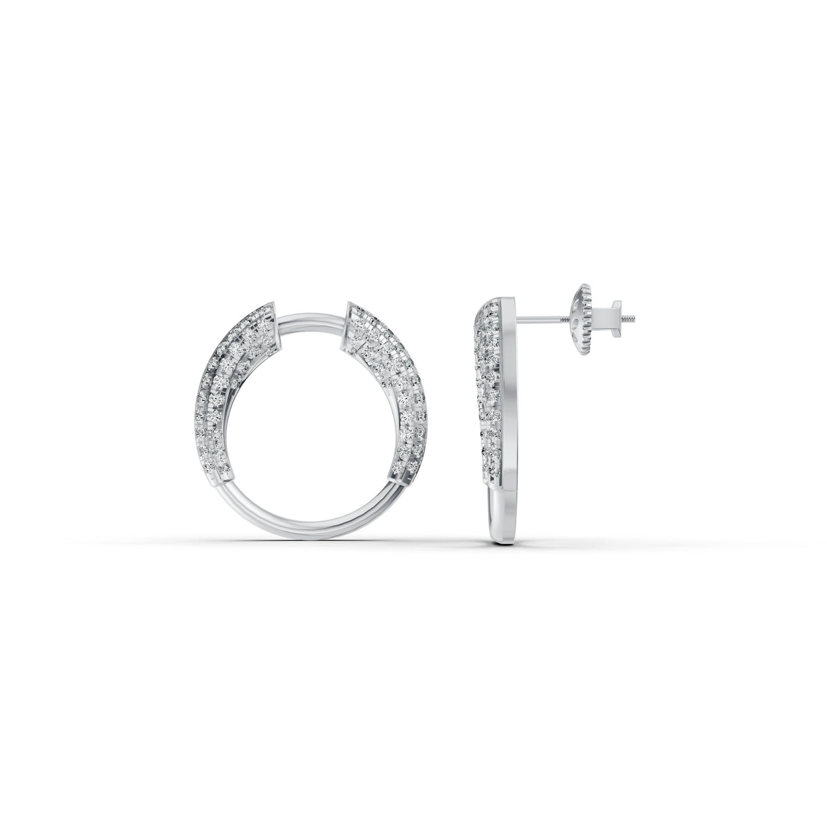 Open Orbit Diamond Earrings