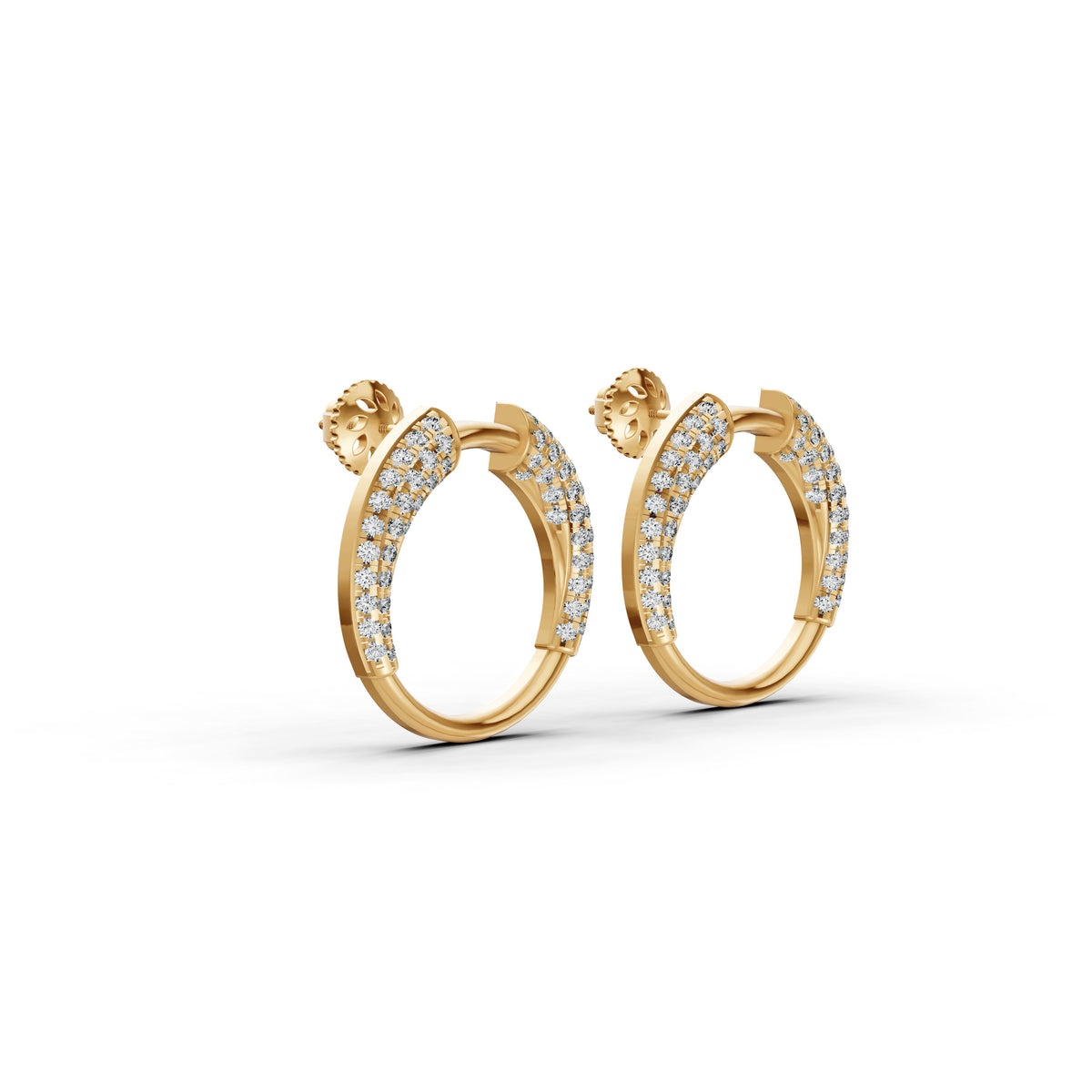Open Orbit Diamond Earrings