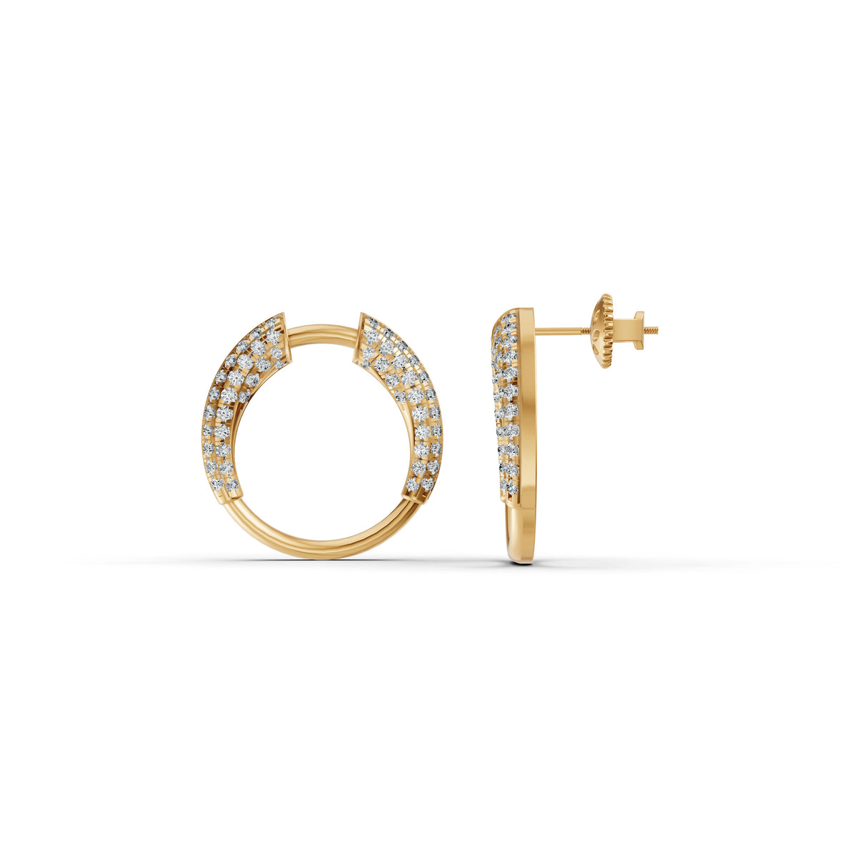 Open Orbit Diamond Earrings