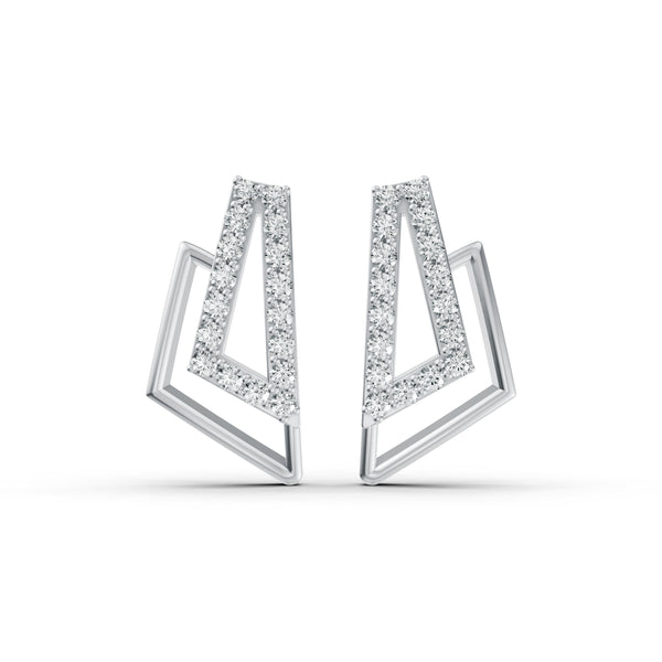 Geo Frame Diamond Earrings