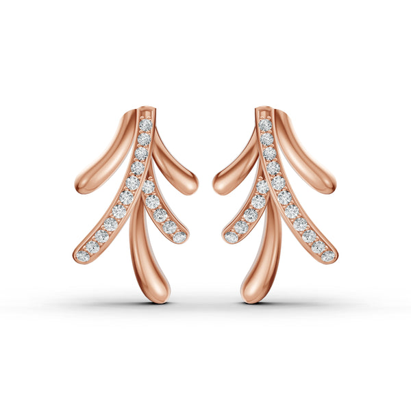 Leaf Cascade Diamond Earrings