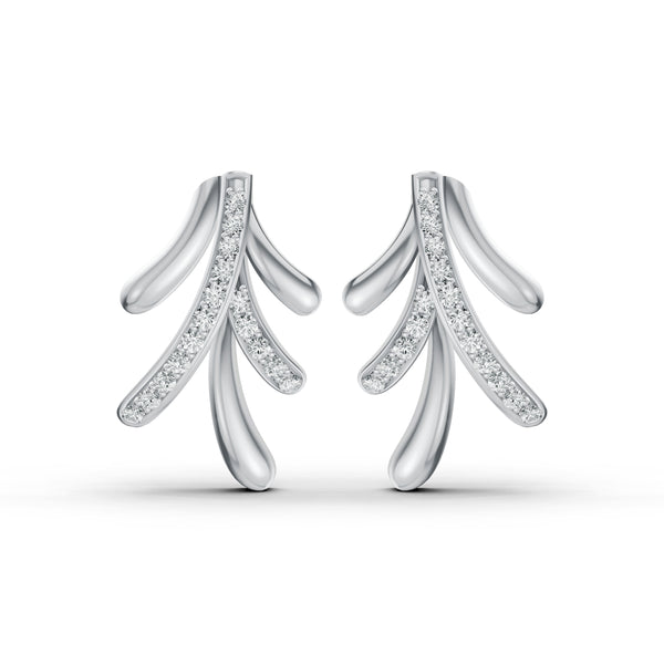 Leaf Cascade Diamond Earrings