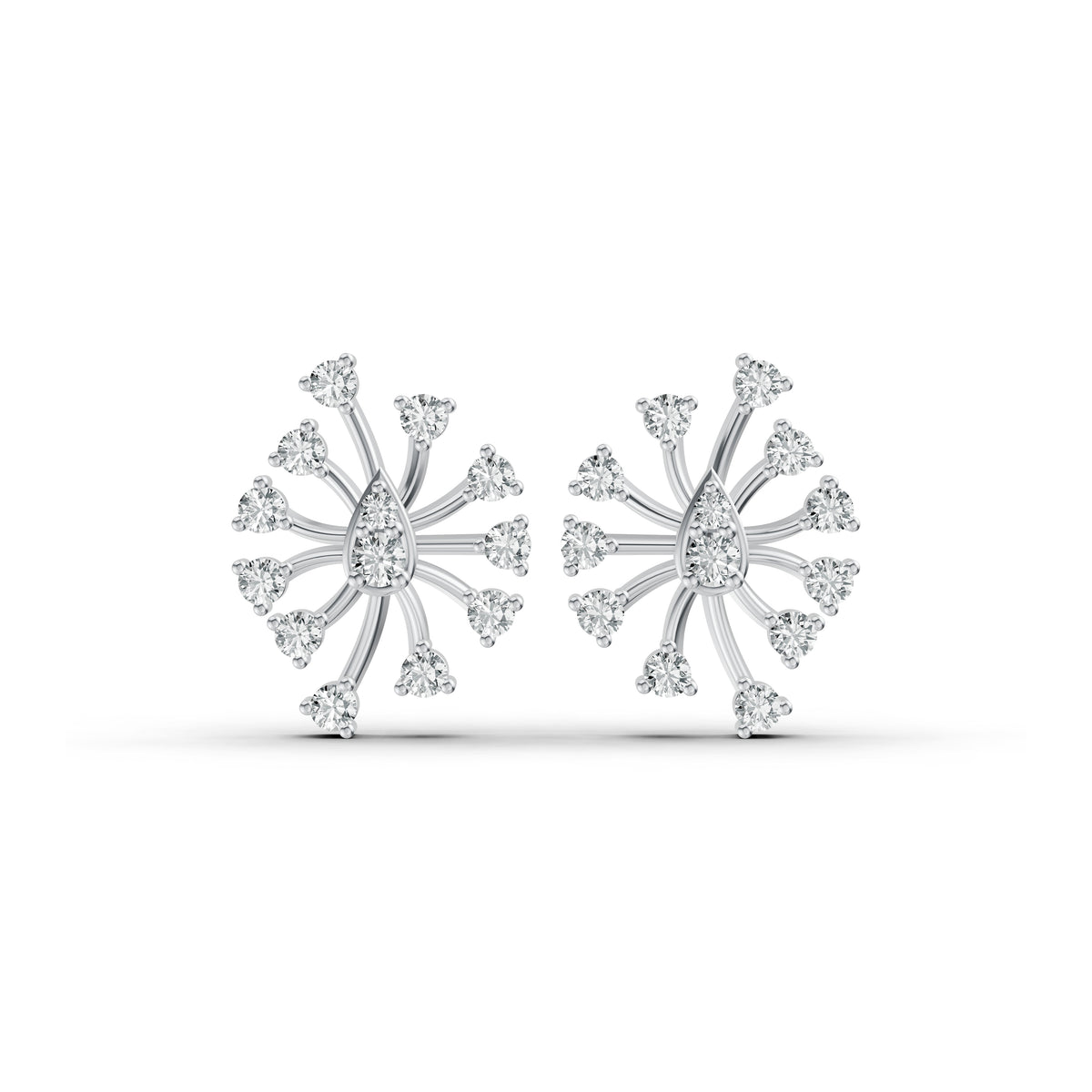 Celestial Burst Diamond Stud Earrings