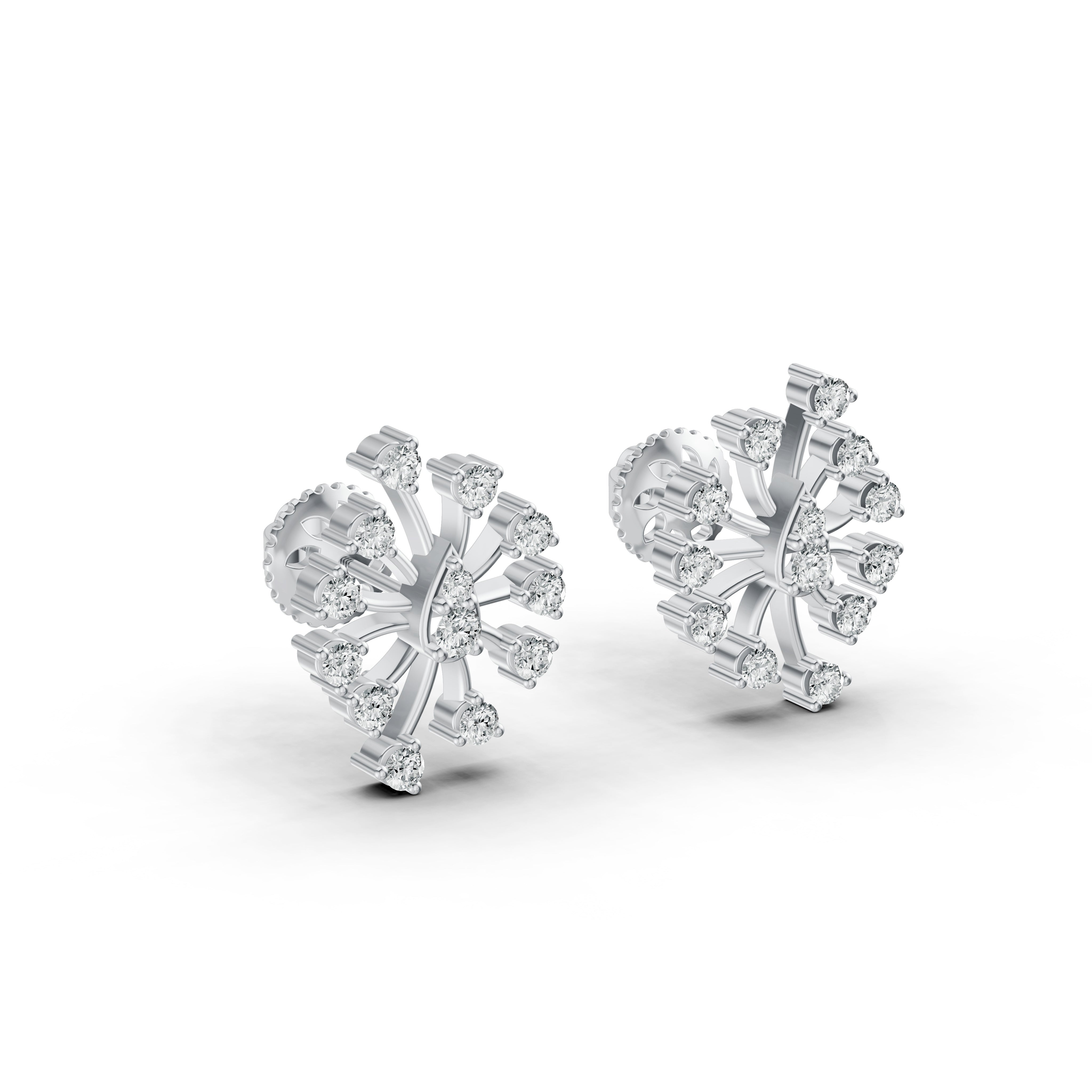 Celestial Burst Diamond Stud Earrings