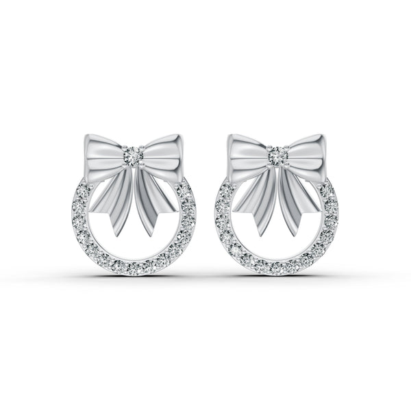 Elegant Bow Diamond Earrings