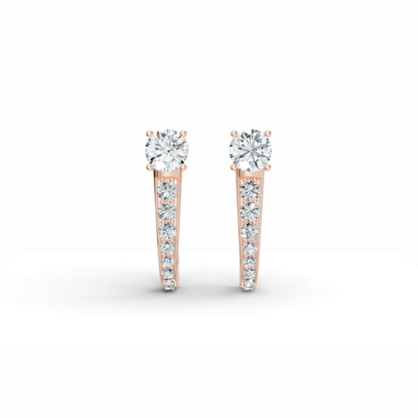 Solitaire Accent Diamond Earrings